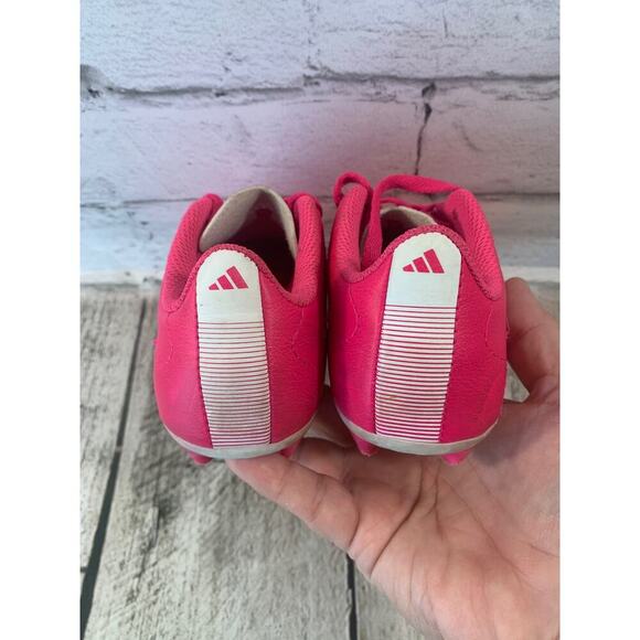 ADIDAS Girl’s Pink/White Soccer Cleats / Size: 11K - Picture 9 of 9